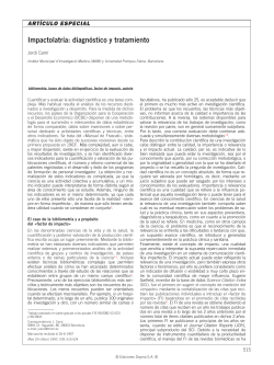 Impactolatr&iacute;a: diagn&oacute;stico y tratamiento