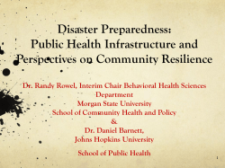 Click here for Dr. Rowel's PowerPoint presentation