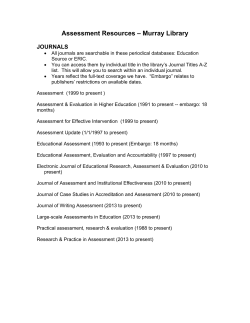 Murray Library Assessment Resources