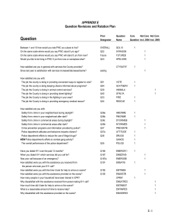 Question Revisions and Rotation Plan