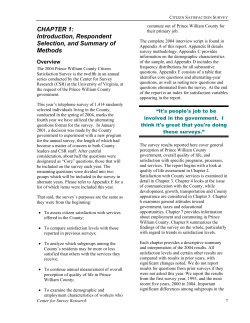 Introduction, Respondent Selection, and Summary of Methods