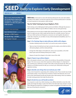 Study to Explore Early Development winter 2011 newsletter