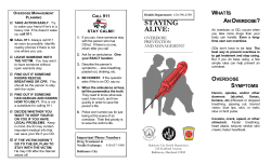 Drug overdose brochure from Staying Alive