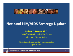 National HIV/AIDS Strategy Update