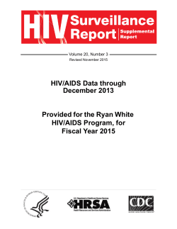 HIV Surveillance Supplemental Report 2014