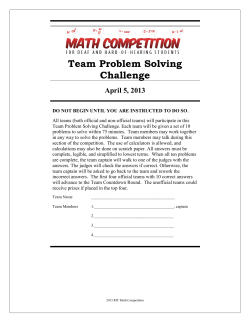Team Round Questions