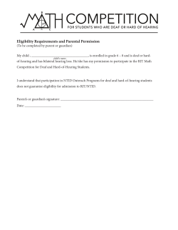 Eligibility Requirements and Parental Permission