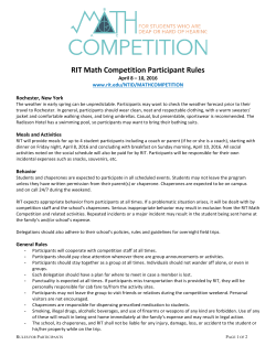 Competition Participant Rules