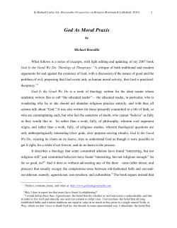 God As Moral Praxis