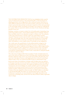 " The Ghost of Gresham: economics, architecture, and the progressive loss of designed value "