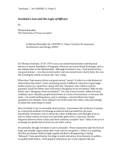 Gresham's Law and the Logic of Efficacy