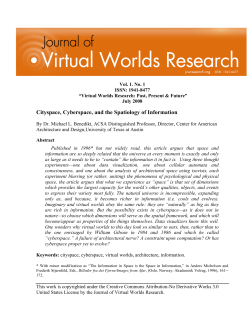 Cityspace, Cyberspace, and the Spatiology of Information