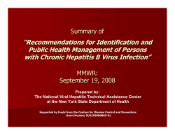 CDC Approved Slide Set on New Recommendations