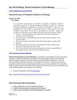 Remote Participation in Formal Meetings