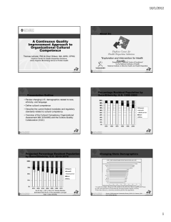 A Continous Quality Improvement Approach to Organizatonal Cultural Competence