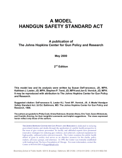 A Model Handgun Safety Standard Act (2nd Ed.)