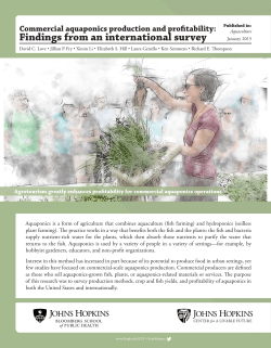 Commercial Aquaponics Production and Profitability.