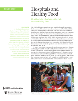 Hospitals and Healthy Food
