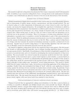 Extended Research Statement