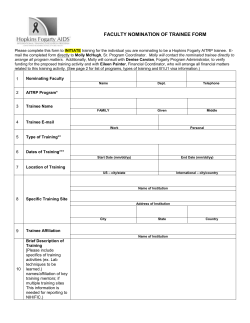 Trainee Nomination Form