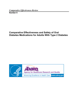 Comparative Effectiveness and Safety of Oral Diabetes Medications for Adults with Type 2 Diabetes.