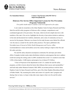 Delaware Fire Service Offers Important Lessons for Fire Prevention Programs Nationwide