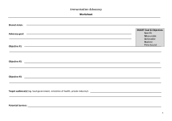 Advocacy Planning Worksheet: Catalyzing Change Through Evidence-Based Advocacy