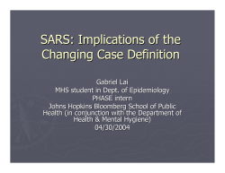 SARS: Implications of the Changing Case Definition