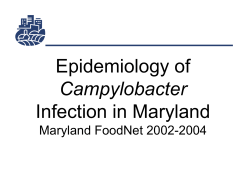 Epidemiology of Campylobacter Infections in Maryland