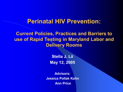 Perinatal HIV Prevention