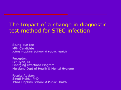 The Impact of Change in Diagnostic Test Method for STEC Infection