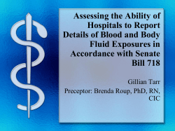 Accessing the Ability of Hospitals to Report Details of Blood and Body Fluid Exposures