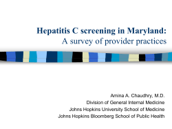 Hepatitis C Screening in Maryland