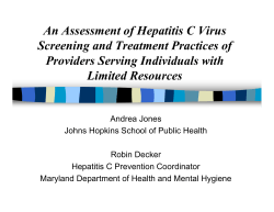 An assessment of Hepatitis C Virus Screening and Treatment Practice of Providers Serving Individuals with Limited Resources