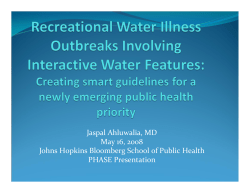 Recreational Water Illness Outbreaks Involving Interactive Water Features