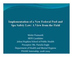 Implementation of a New Federal Pool and Spa Safety Law: A View from the Field