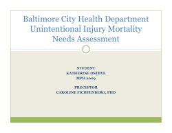 Blatimore City Health Dept: Unintentional Injury Mortality Needs Assessment