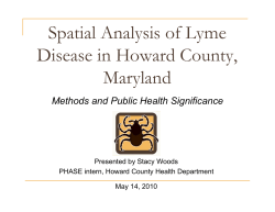 Spatial Analysis of Lyme Disease in Howard County, Maryland