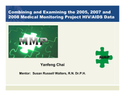 Combining and Examining the 2005, 2007 and 2008 Medical Monitoring Project HIV/AIDS Data