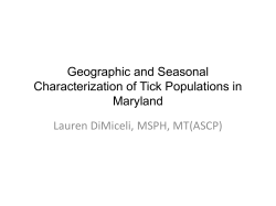 Geographic and Seasonal Characterization of Tick Populations in Maryland