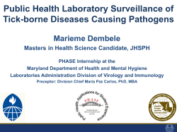 Public Health Laboratory Surveillance of Tick-borne Diseases Causing Pathogens