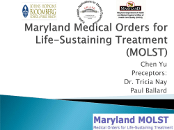 Maryland MOLST Training Task Force