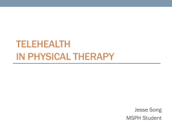 The role of Telehealth in the Practice of Physical Therapy: Insights for Developing a Regulatory Framework