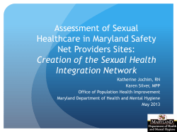 Assessment of Sexual Healthcare in Maryland Safety Net Provider Sites: Creation of the Sexual Health Integration Network