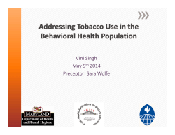 Development of Health Communication Brochure and Toolkit Aimed to Increase Tobacco Cessation Among the Mental Health and Substance Abuse Population
