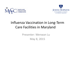 Influenza Vaccination Program in Long-Term Care Facilities in Maryland