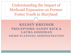 Understanding the Impact of Medicaid Expansion on Former Foster Youth in Maryland