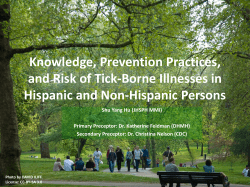 Knowledge, Prevention Practices, and Risk of Tick-Borne Illnesses in Hispanic and Non-Hispanic Persons
