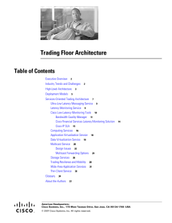 Trading Floor Architecture (engl.)