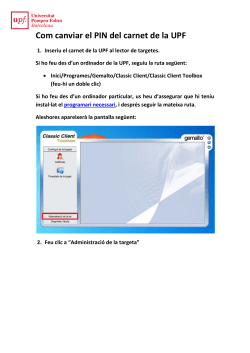 Canvi PIN Carnet UPF (Models R5)